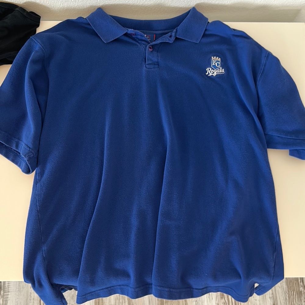 Blue Reebok Kansas City Royals Polo